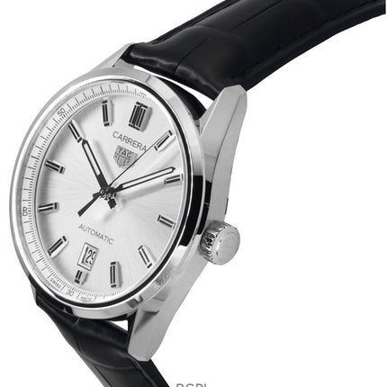 Tag Heuer Carrera Date Læderrem Grå Urskive Automatisk WBN2111.FC6505 100M herreur