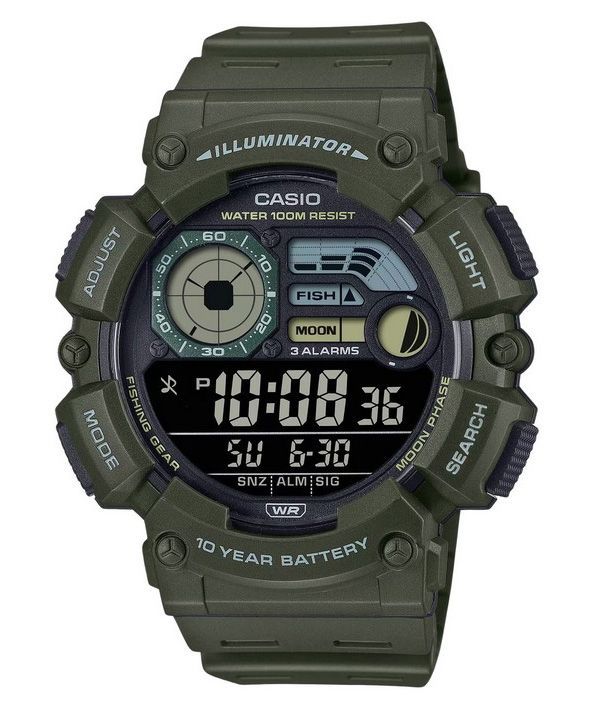 Casio Digital Resin Rem Quartz WS-1500H-3BV 100M herreur