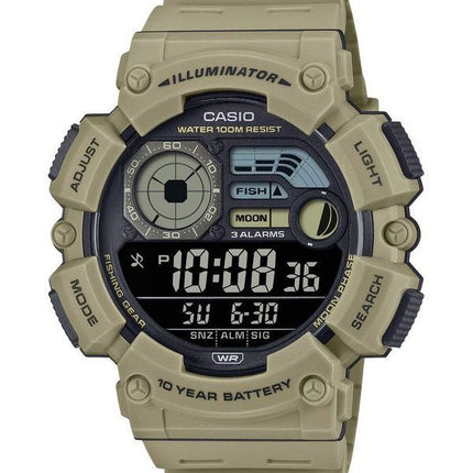 Casio Digital Resin Rem Quartz WS-1500H-5BV 100M herreur