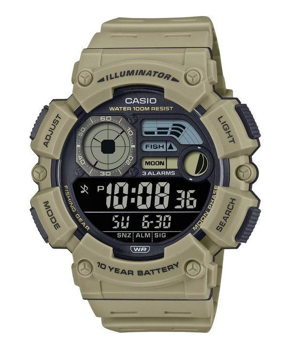 Casio Digital Resin Rem Quartz WS-1500H-5BV 100M herreur