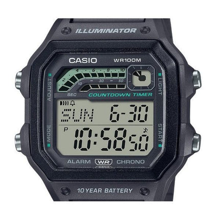 Casio Standard Digital Resin Rem Grå Kvarts WS-1600H-8AV 100M herreur