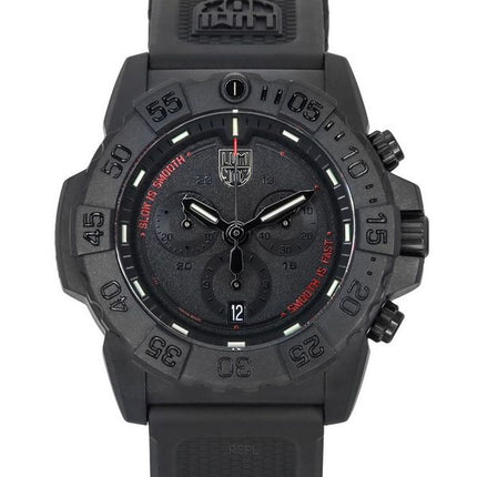 Luminox Navy SEAL Chronograph gummirem Black Dial Swiss Quartz Diver&#39,s XS.3581.SIS 200M herreur