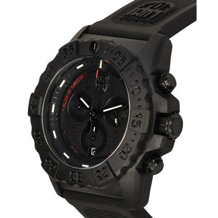 Luminox Navy SEAL Chronograph gummirem Black Dial Swiss Quartz Diver&#39,s XS.3581.SIS 200M herreur