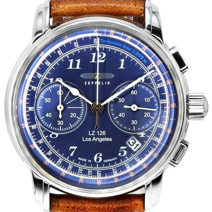 Zeppelin LZ126 Los Angeles Chronograph Blue Dial Quartz Z76143 herreur