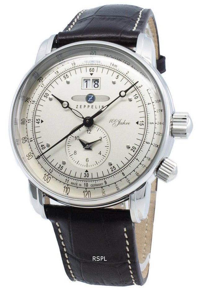 Zeppelin 100 Jahre 7640-1 76401 Quartz Tachymeter Herreur