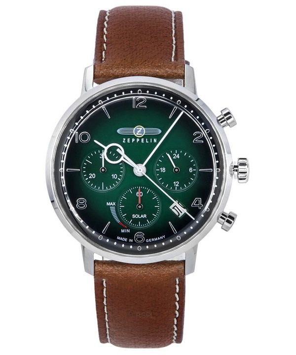 Zeppelin LZ129 Hindenburg Chronograph Dark Green Biogranulate Dial Solar 80864N herreur