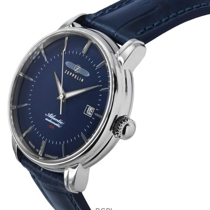 Zeppelin Atlantic læderrem Blue Dial Automatisk 84603 herreur