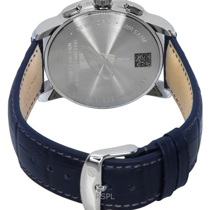 Zeppelin New York Chronograph læderrem Blue Dial Quartz 88783 herreur