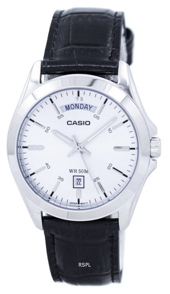 Casio Analog sølv urskive MTP-1370L-7AVDF MTP-1370L-7AV Herreur