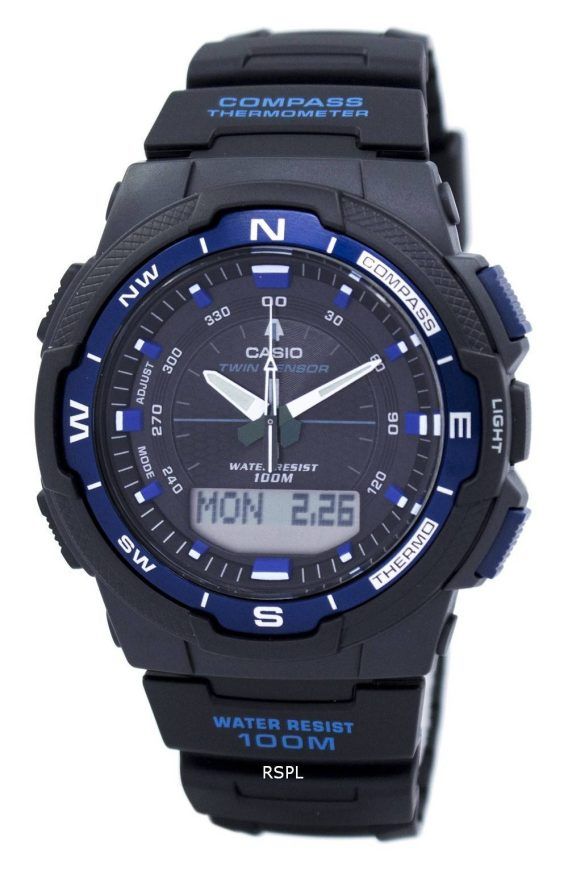 Casio OutGear Twin Sensor verden tid Analog Digital SGW-500H-2BV Herreur