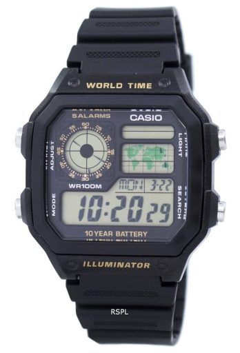 Casio ungdom serie digitale verden tid AE-1200WH-1BVDF AE-1200WH-1BV Herreur