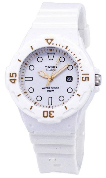 Casio Enticer klassiske Analog hvid skive LRW-200H-7E2VDF LRW-200H-7E2V kvinders ur