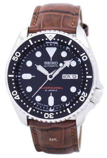 Seiko automatiske dykkerens forholdet brun læder SKX007J1-LS7 200M Herreur