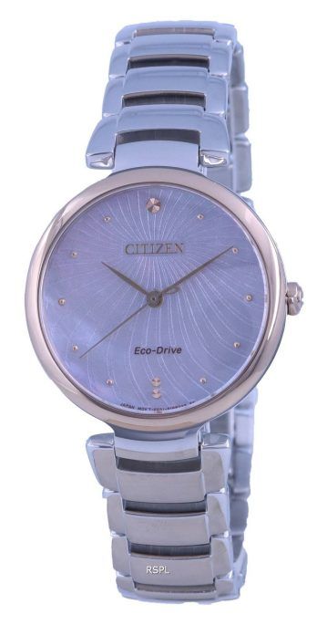 Citizen Pearl of Pearl urskive tofarvet rustfrit stÃ¥l Eco-Drive EM0854-89Y kvinders ur