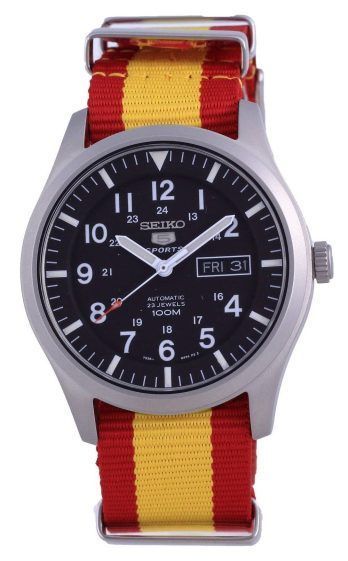 Seiko 5 Sports Automatic Polyester SNZG15K1-var-NATO29 100M Herreur