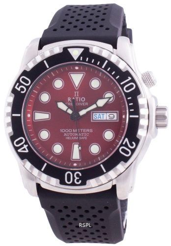 Ratio Free Diver Helium-Safe 1000M Safir Automatic 1068HA90-34VA-RED Herreur