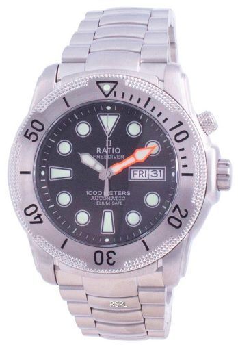 Verhältnis Free Diver Helium-Safe Automatik 1068MD96-34VA-BLK 1000M Herrenuhr