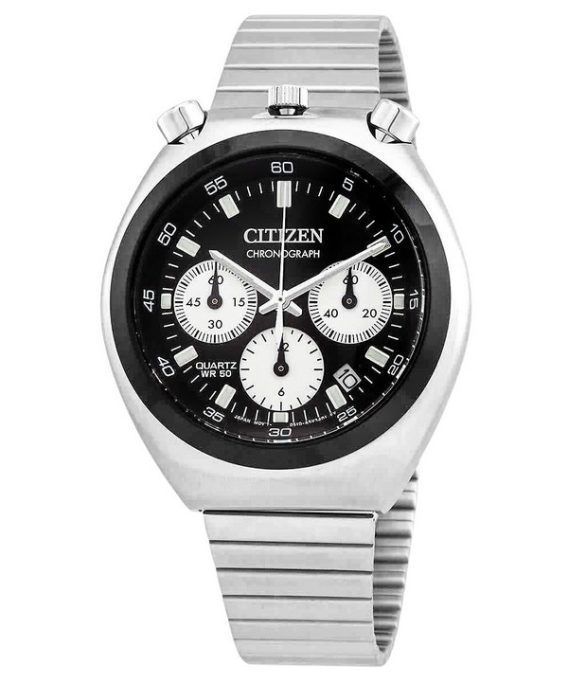 Citizen Chronograph rustfrit stål sort skive kvarts AN3660-81E herreur