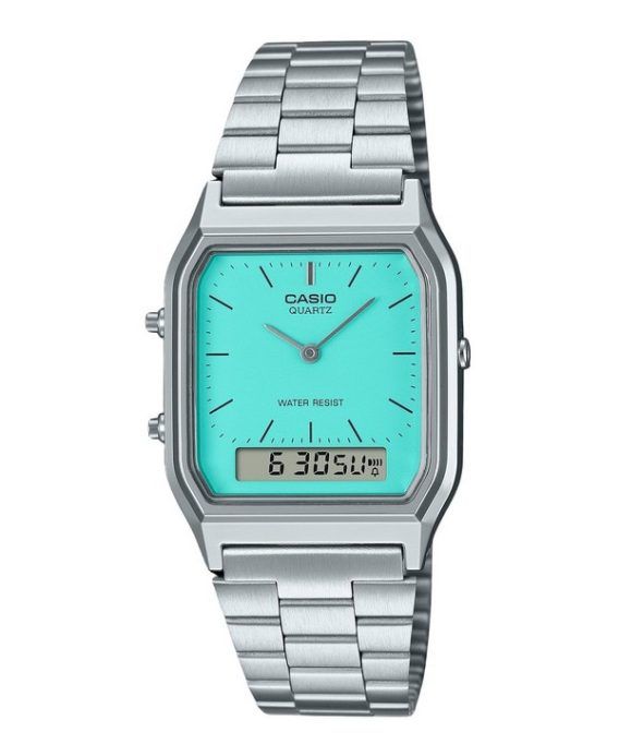 Casio Vintage Analog Digital Blue Dial Quartz AQ-230A-2A2 Dameur