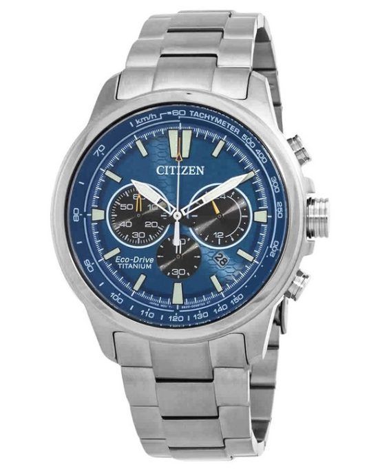 Citizen Super Titanium Chronograph Blue Dial Eco-Drive CA4570-88L 100M herreur