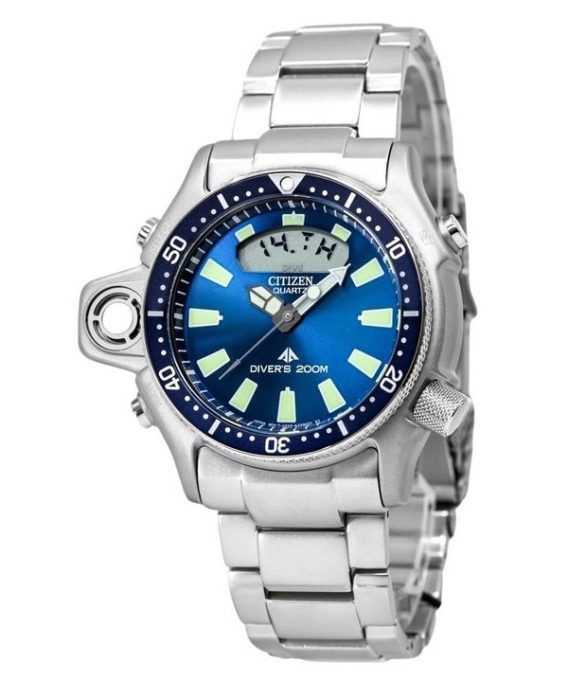 Citizen Promaster Aqualand Stainless Steel Blue Dial Quartz Diver&#39,s JP2000-67L 200M herreur