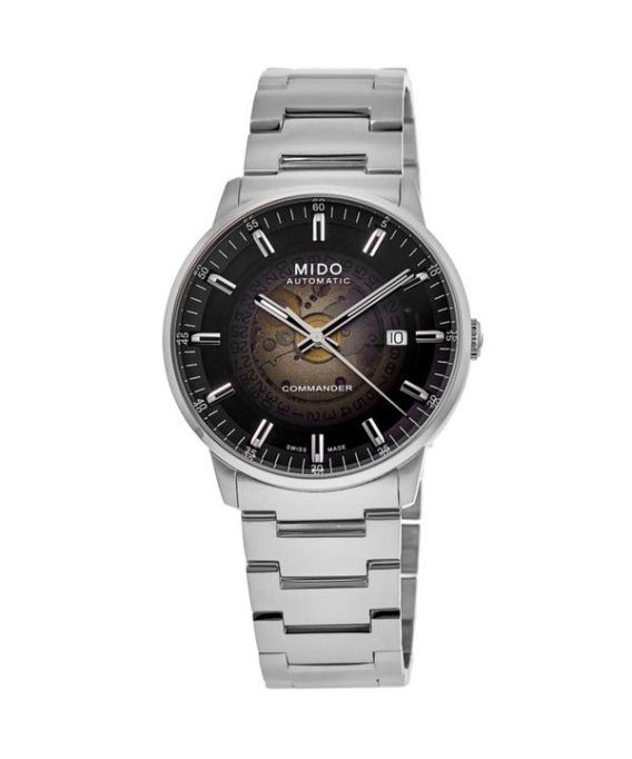 Mido Commander Gradient Rustfrit Stål Sort Skeleton Dial Automatisk M021.407.11.411.00 Herreur