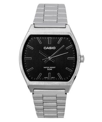 Casio Standard Analog Rustfrit Stål Sort Urskive Quartz MTP-B140D-1A herreur