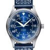 Ratio Skysurfer Pilot Blue Sunray Dial Læder Automatisk RTS318 200M herreur