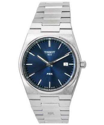 Tissot PRX T-Classic rustfrit stål Blue Dial Quartz T137.410.11.041.00 T1374101104100 100M herreur