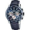 Festina Timeless Chronograph Læderrem Blue Dial Quartz F20561-2 100M herreur