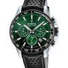 Festina Timeless Chronograph Læderrem Green Dial Quartz F20561-5 100M herreur