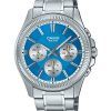 Casio Enticer Analog rustfrit stål Ice Blue Dial Quartz MTP-1375D-2A2 herreur