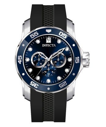 Invicta Pro Diver Scuba GMT Silikonerem Blue Dial Quartz 45722 100M herreur