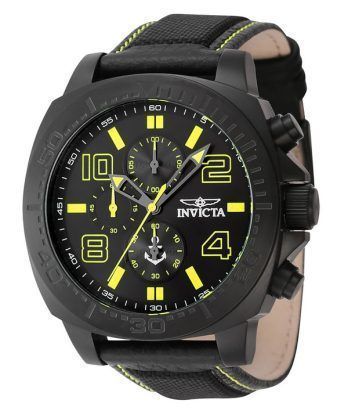 Invicta Ocean Voyage Chronograph Nylonrem Black Dial Quartz 46287 herreur