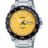 Casio Standard Analog Rustfrit Stål Gul Urskive Quartz MTD-125D-9AV 100M herreur