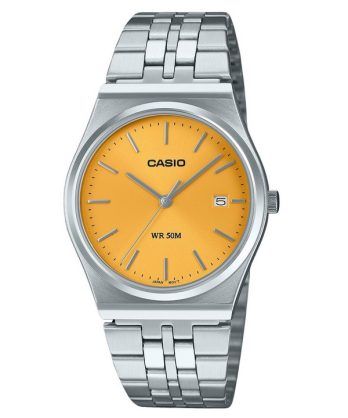 Casio Standard Analog Rustfrit Stål Gul Urskive Quartz MTP-B145D-9AV Unisex Ur