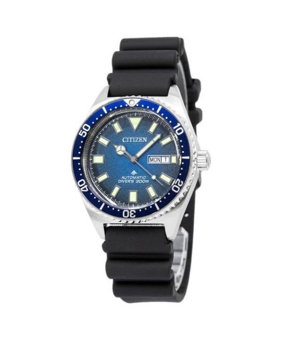 Citizen Promaster gummirem Blue Dial Automatic Diver&#39,s NY0129-07L 200M herreur