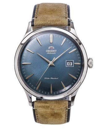 Orient Bambino Version 4 Klassisk ruskindslæderrem Blue Dial Automatisk RA-AC0P03L10B herreur