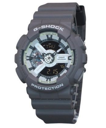 Casio G-Shock Hidden Glow Series Analog Digital Resin Rem Grå Urskive Quartz GA-110HD-8A 200M herreur