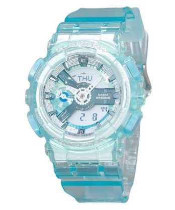 Casio G-Shock Analog Digital Virtual Worlds Gennemskinnelig Lyseblå Flerfarvet Urskive Quartz GMA-S110VW-2A 200M Dameur