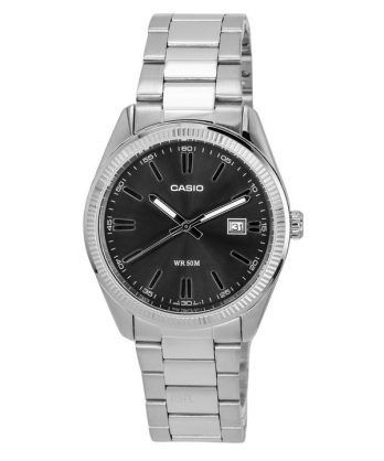 Casio Standard Analog Rustfrit Stål Sort Urskive Quartz MTP-1302D-1A1 Herreur