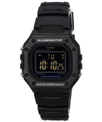 Casio Standard Digital Resin Rem Black Dial Quartz W-218H-1B herreur