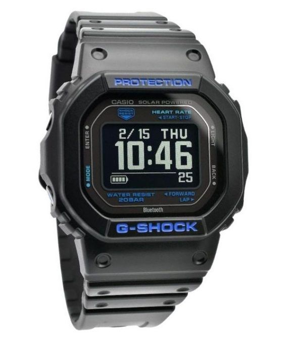 Casio G-Shock G-Squad Digital Smartphone Link Bluetooth Bio Based Resin Solar DW-H5600-1A2 200M herreur