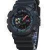 Casio G-Shock Analog Digital Multi Fluorescent Accents Series Resin Rem Black Dial Quartz GA-110MF-1A 200M herreur