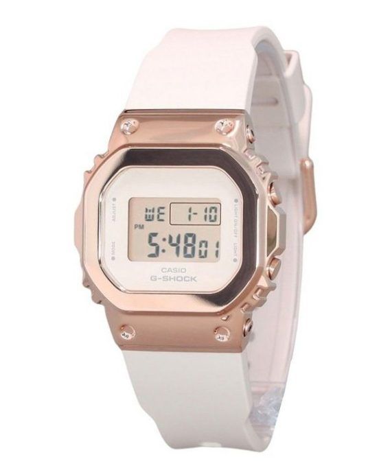 Casio G-Shock Digital Pink Guld Ionbelagt Bezel Resin Rem Quartz GM-S5600UPG-4 200M dameur