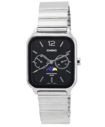 Casio Standard Analog Moon Phase Black Dial Quartz MTP-M305D-1A herreur