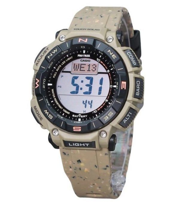 Casio ProTrek Climber Line Digital Beige Silicon Strap Tough Solar PRG-340SC-5 100M herreur