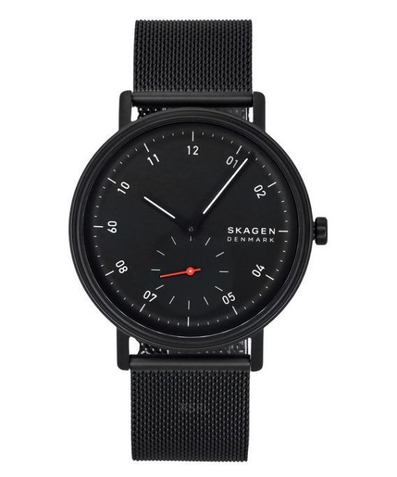 Skagen Kuppel Rustfrit Stål Sort Urskive Kvarts SKW6892 Herreur