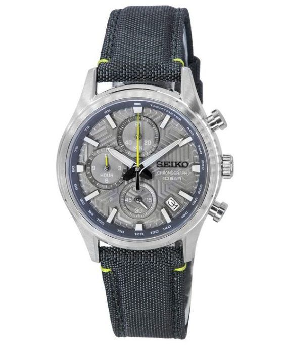 Seiko Conceptual Chronograph Nylonrem Grå Urskive Quartz SSB423P1 100M herreur