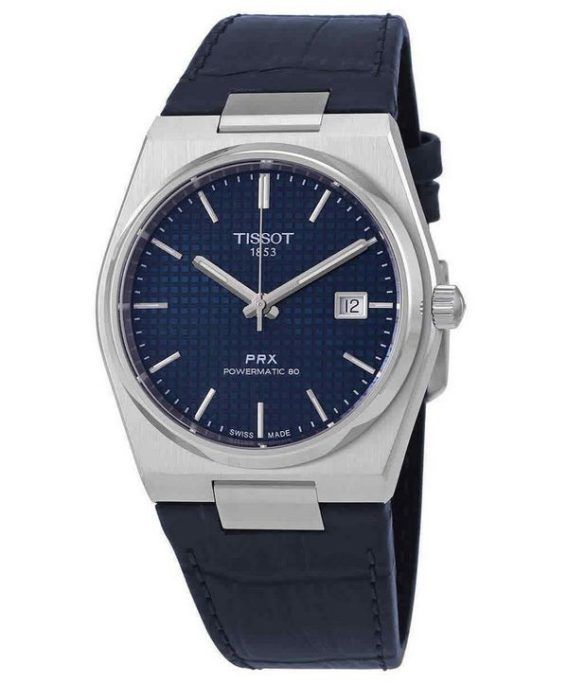 Tissot PRX Powermatic 80 læderrem Blue Dial Automatisk T137.407.16.041.00 100M herreur